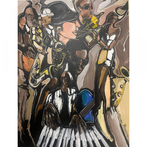 Steel City Jazz - Live painting - live auction bid - jazz - Boney James - Norman Brown - Jazz Collage